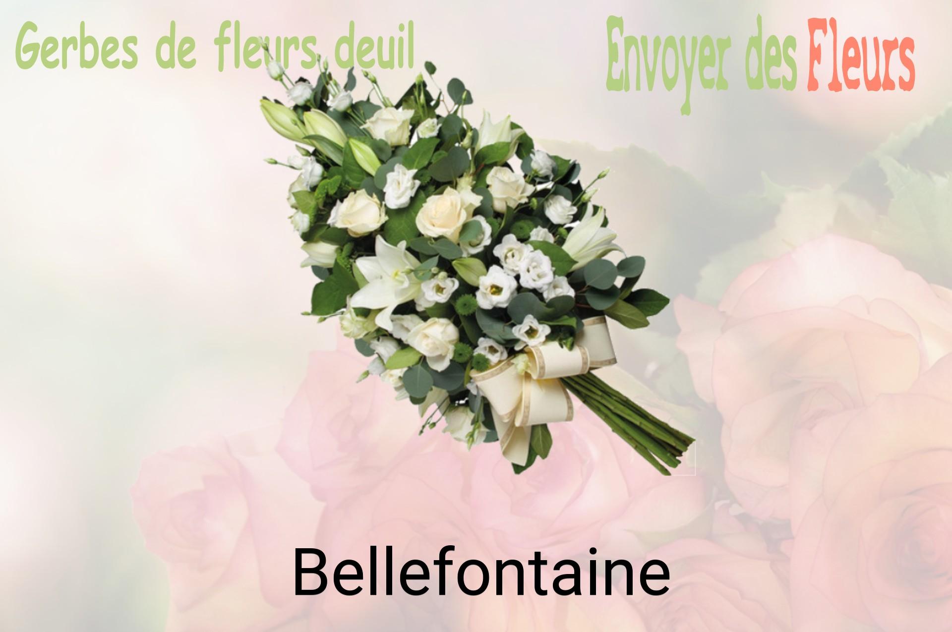 Gerbe de fleurs de deuil livrée à Bellefontaine